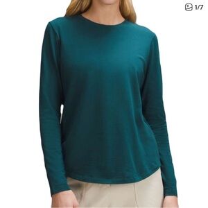Lululemon Love Long Sleeve Shirt Storm Teal size 10
